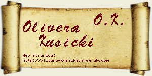 Olivera Kusicki vizit kartica